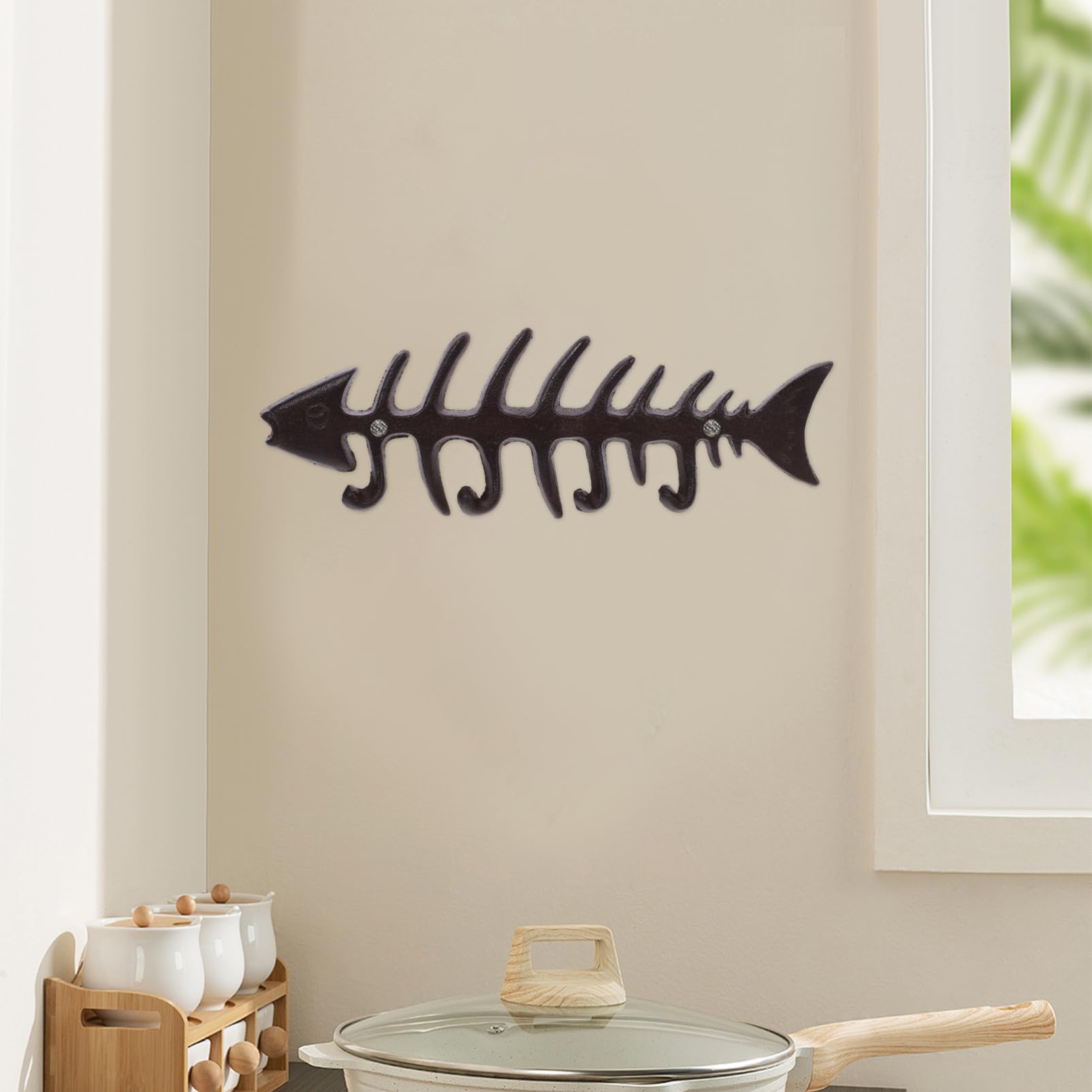 Toddmomy Crochet Décoratif Fonte de Poisson pour Jardinières et Nourrisseurs à Oiseaux Accrochez Vos Plantes et Pots avec Élégance