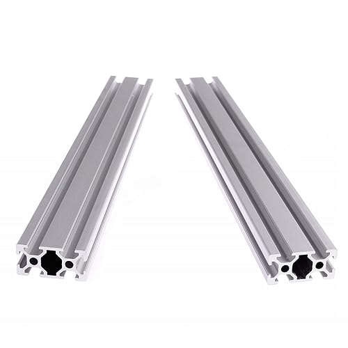 Miniatura 2 de ANWOK 2 rieles lineales de perfil de aluminio de 19685in 1968 pulgadas 2020 estándar europeo anodizado riel lineal ranura en T ancho estándar 0236in