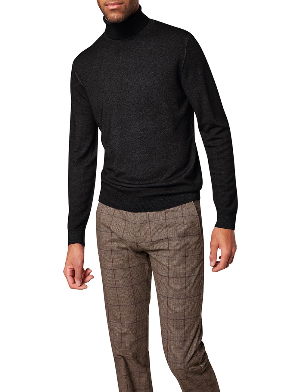 Pierre Cardin Herren Pullover Rundhals Strick Rolli | Männer Basic Strickpulli | Mordern Fit
