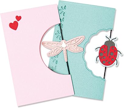 Sizzix Thinlits Die Set 16PK Summer Spinner Card by Lisa Jones | 665886 |Chapter 2 2022, Multicolor, One Size