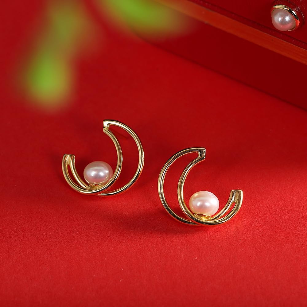 NONNYL Gifts for Wife Jewelry - Pearl Jewelry Earrings for Women, Birthday Jewelry for Girlfriend, Valentine's Day for Wife, Mother's Day for Mom Grandma N8804