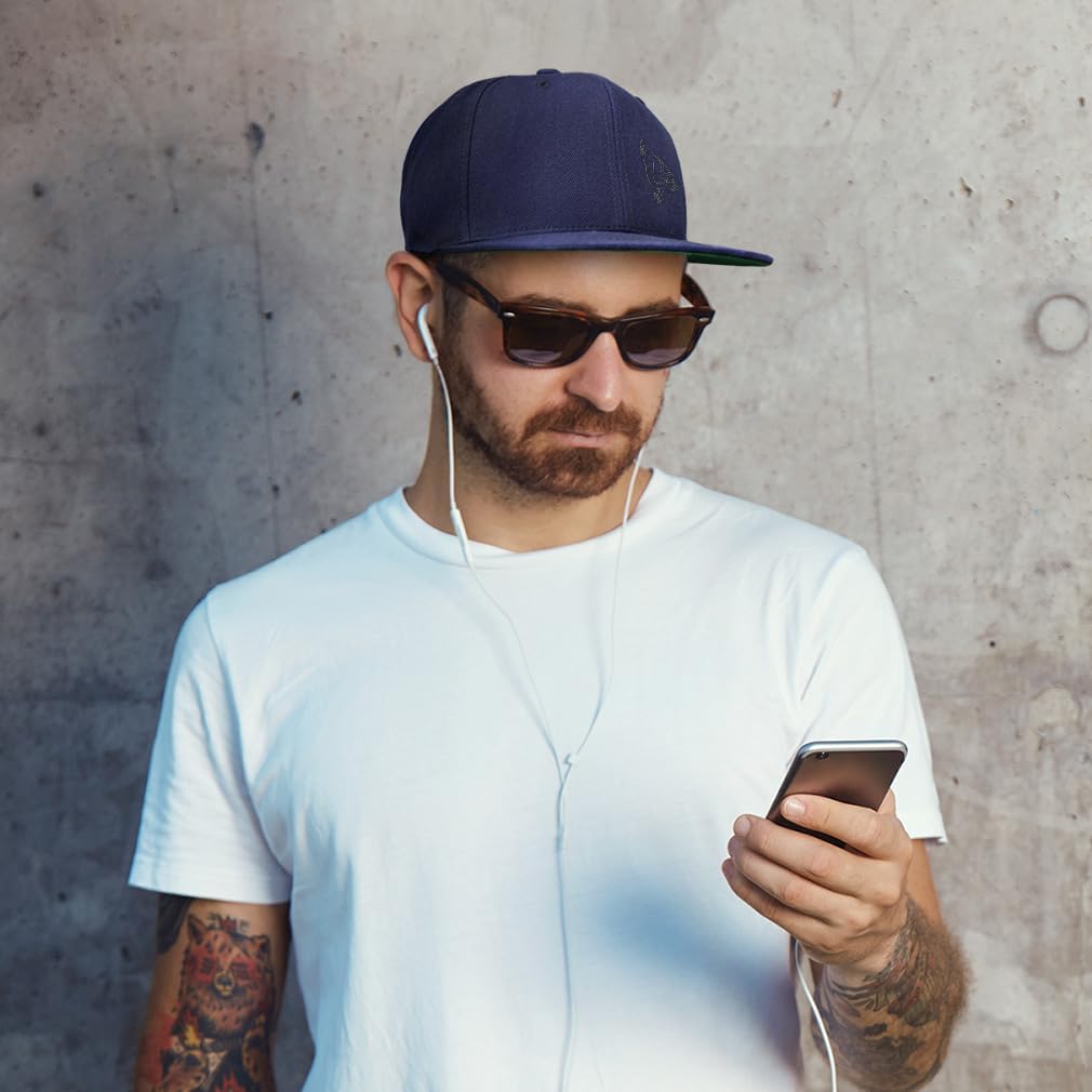 Custom Snapback Hat for Men Flat Bill Left Side Panel Hats Pigeon Bird Style 2Embroidery Embroidered Flat Bill Hat Acrylic - Image 2