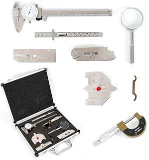 Ruler, TBVECHI Weld Inspection Ruler Set, Welding Gauge Welding Measure Welding Inspection Tool Thickness Measurement