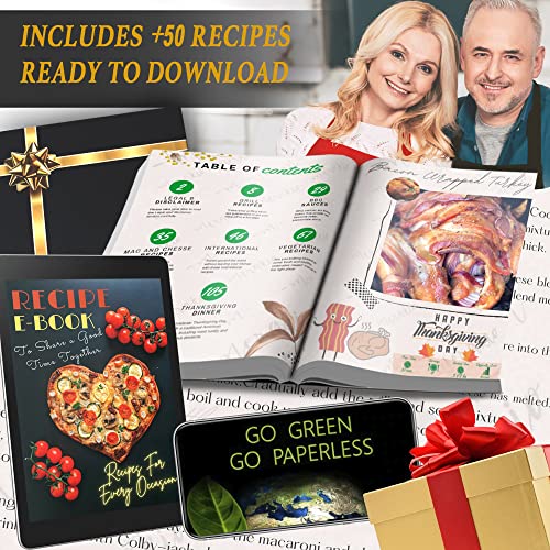 Merakio Mr And Mrs Aprons | Gifts For Couples Who Have Everything, Engagement Gifts For Couples Newly Engaged Unique, Newlywed Gifts For Couples, Newly Engaged Gifts, San Valentin Gift- Recipe Ebook. #TOP4