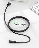 Vista 10 de Cable de alimentación de CA para Sony PS5, PS4, PS3, Slim PlayStation 5, 4, 3, Xbox Series X/S, Xbox One X/S, TV, impresora universal de 2 clavijas