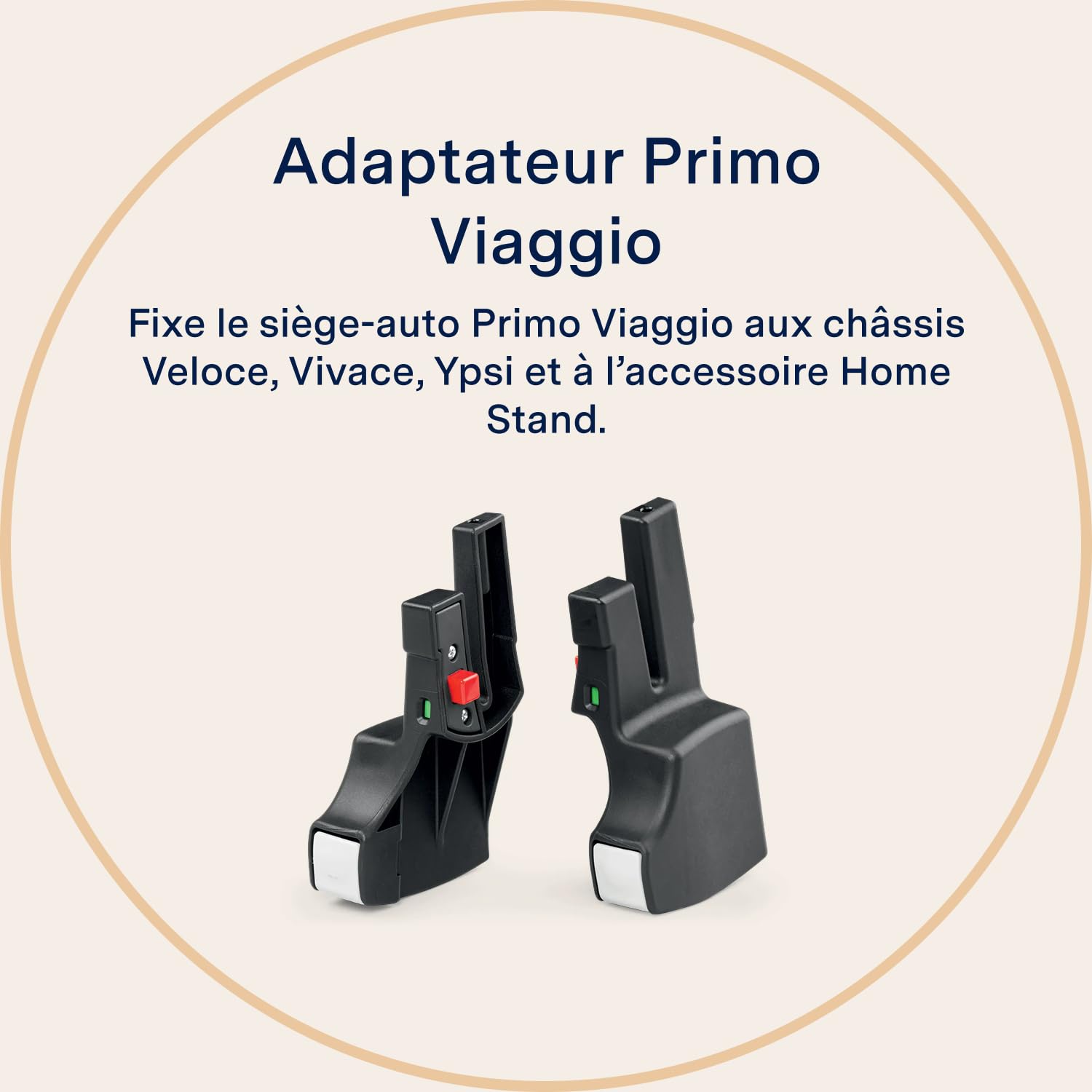PEG PV Adapter Links Peg Perego - Adaptateurs pour Siège-Auto - Compatible avec Primo Viaggio, Home Stand et Châssis Veloce, Vivace et Ypsi