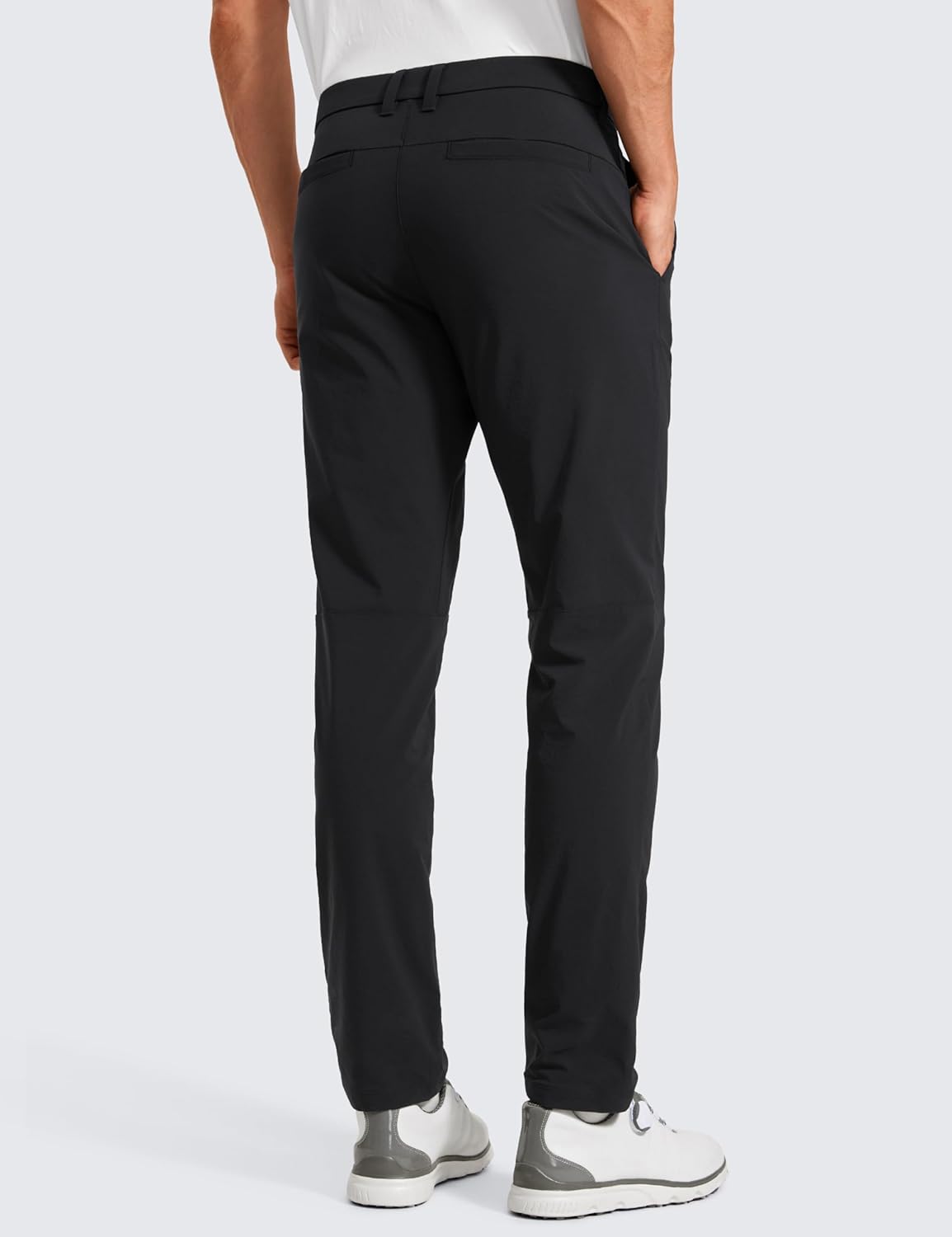 CRZ YOGA Casual Golf Pants for Men - 32" Water Resistant Lightweight Work Dress Trousers with Zipper Pockets - Image 2