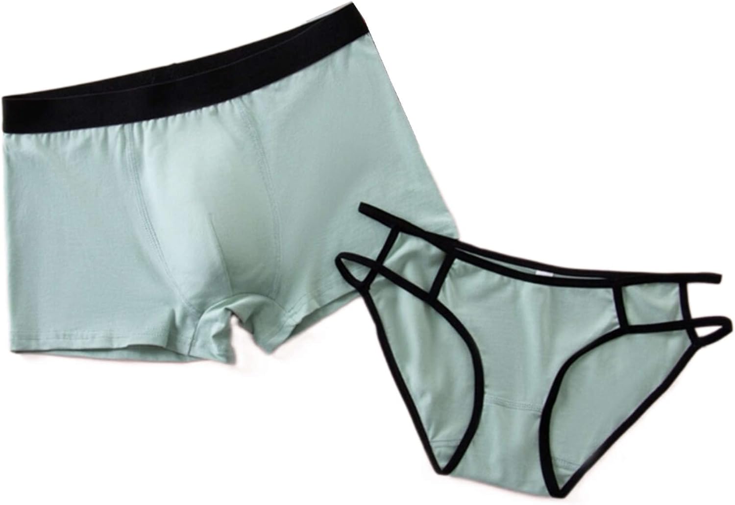 Couple Underwear Men Boxers Shorts Femme Sexy Briefs Elastic Lolita Undies for Two Bowknot Cute