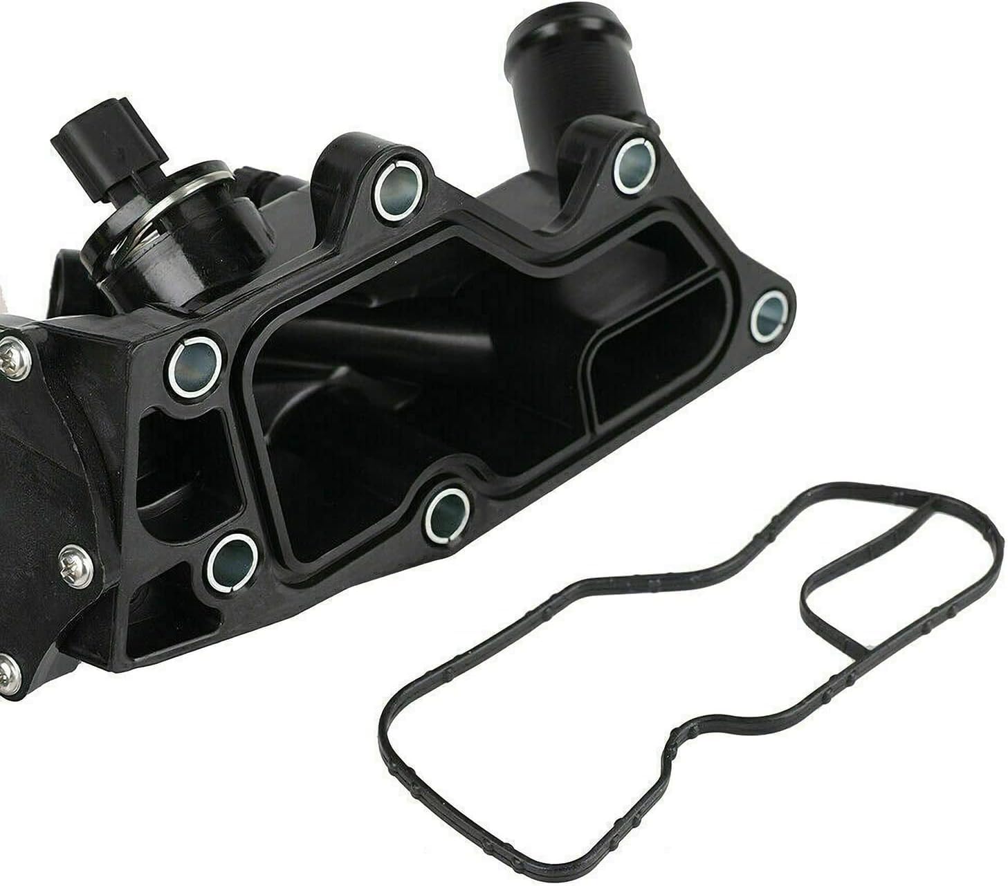 Autocraft Boitier de thermostat d'eau avec joint compatible pour CAPTUR CLIO 4 KADJAR KANGOO MEGANE SCENIC THALIA TWINGO DACIA LOGAN 2 LODGY DUSTER DOKKER SANDERO MICRA V OEM : 110608635R