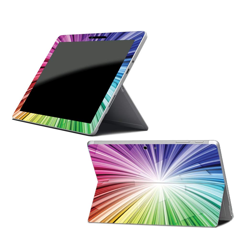 MightySkins Skin Compatible with Microsoft Surface Go - Rainbow Explosion | Protective, Durable, and Unique Vinyl Decal wrap Cover | Easy to Apply, Remove, and Change Styles | Made in The USA
