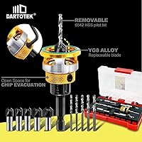 Vista 6 de Countersink Drill Bit Set - HSS M2 Counter Sink Adjustable Depth Drill Bit for US Wood Screw, 1/8" 9/64" 5/32" 11/64" 3/16" 82° Counter-Bore