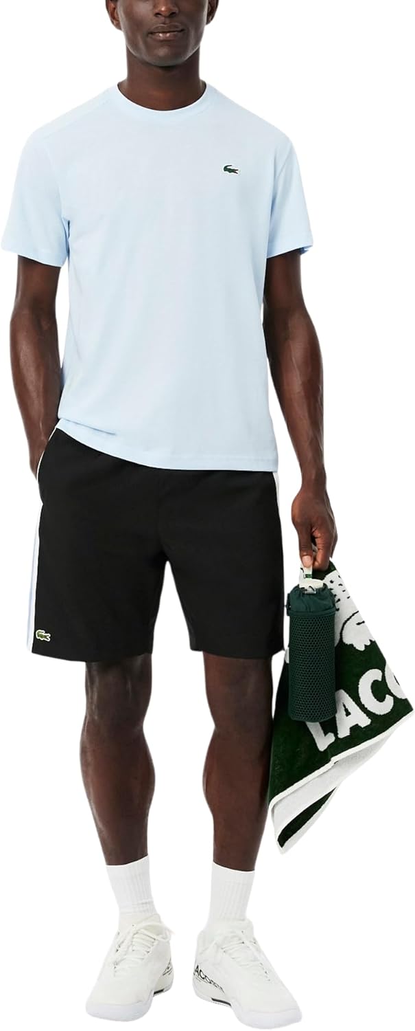 Lacoste Men's Lightweight Colour-Block Stripe Tennis Shorts