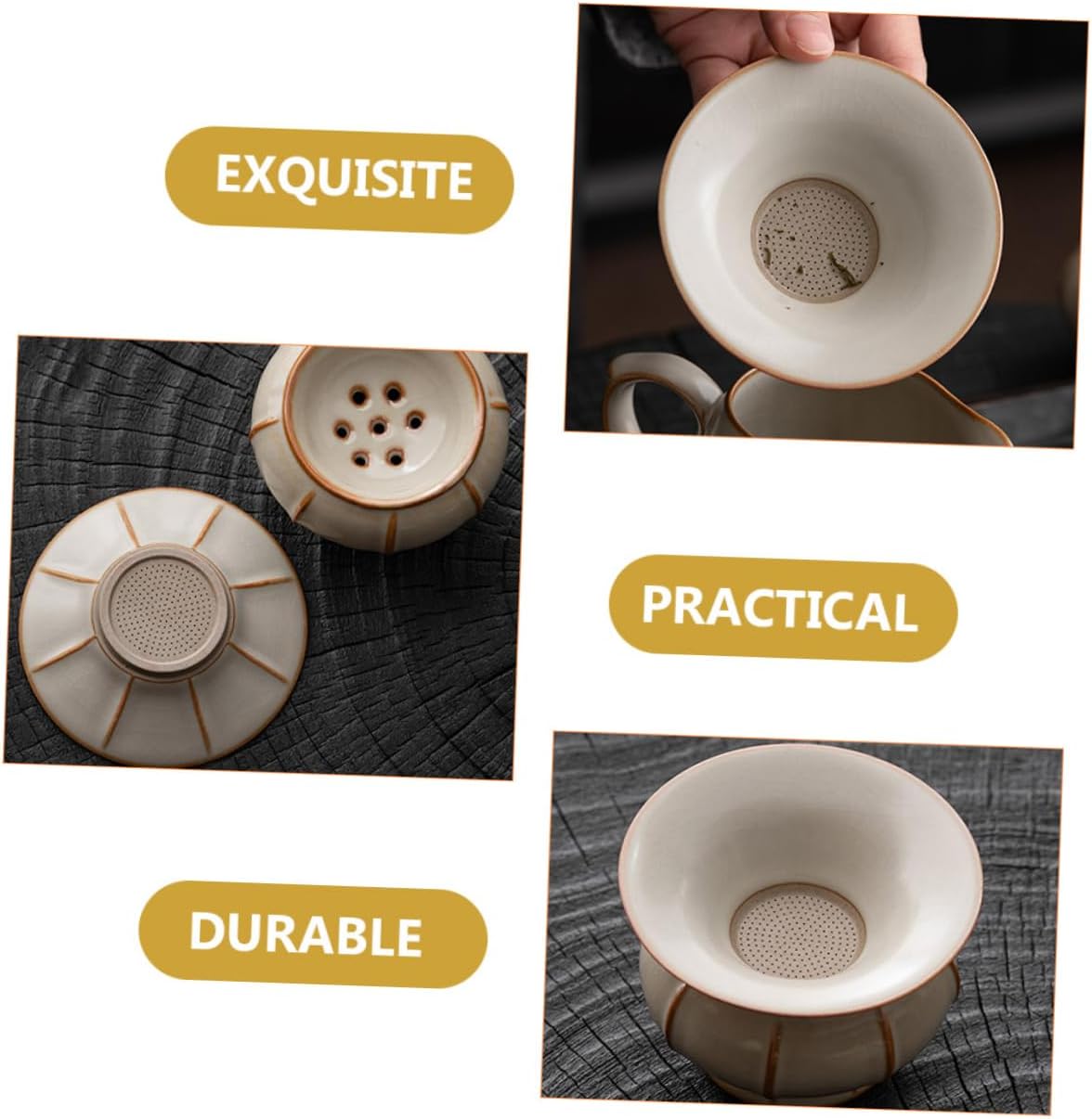 Fiestaware Dinnerware Set Ceramic Tea Filter Tea Infuser Filter Strainer Ceramic Infuser for