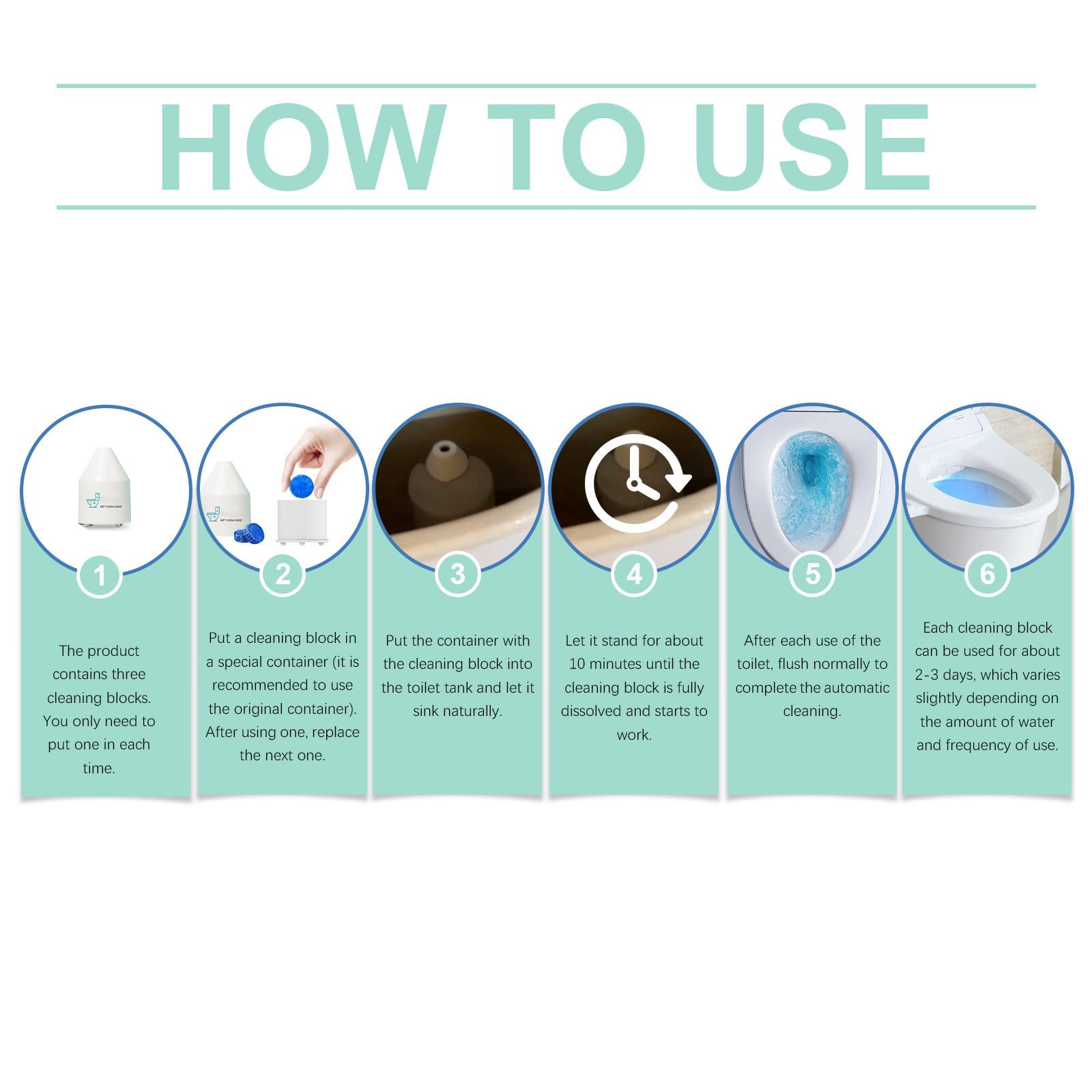 Krazy Clean Toilettenreiniger, Krazy Klean Toilettenreiniger, Automatischer Toilettenreiniger, Toilettenreiniger-Tabletten, Kein Schrubben nötig, Langanhaltende Reinigung, Frischer Duft (3)