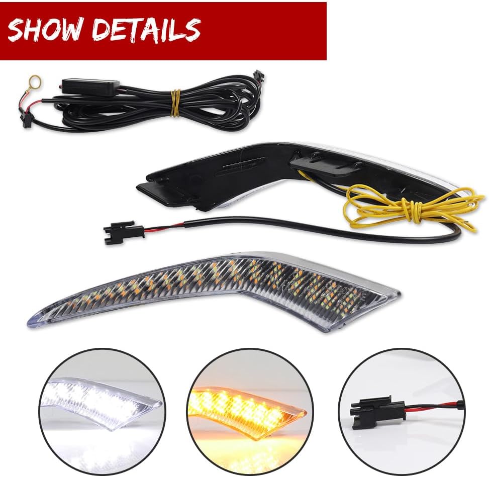 for 2021 2022 2023 Toyota Corolla L LE XLE Hybrid Clear Lens Front Bumper LED Fog Light Sequential Turn Signal Lamp Daytime Running Lights