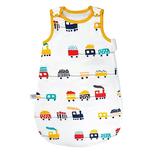 MOEMOE BABY Saco de dormir con pies de 0.5 tog para niños pequeños, manta de muselina de algodón para envolver
