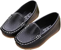 Vista 4 de Lonsoen - Mocasines de meter para niños y niñas, suaves y de vestir