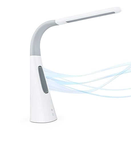 Turcom LED Desk Lamp with Fan, Cool Breeze Lamp with