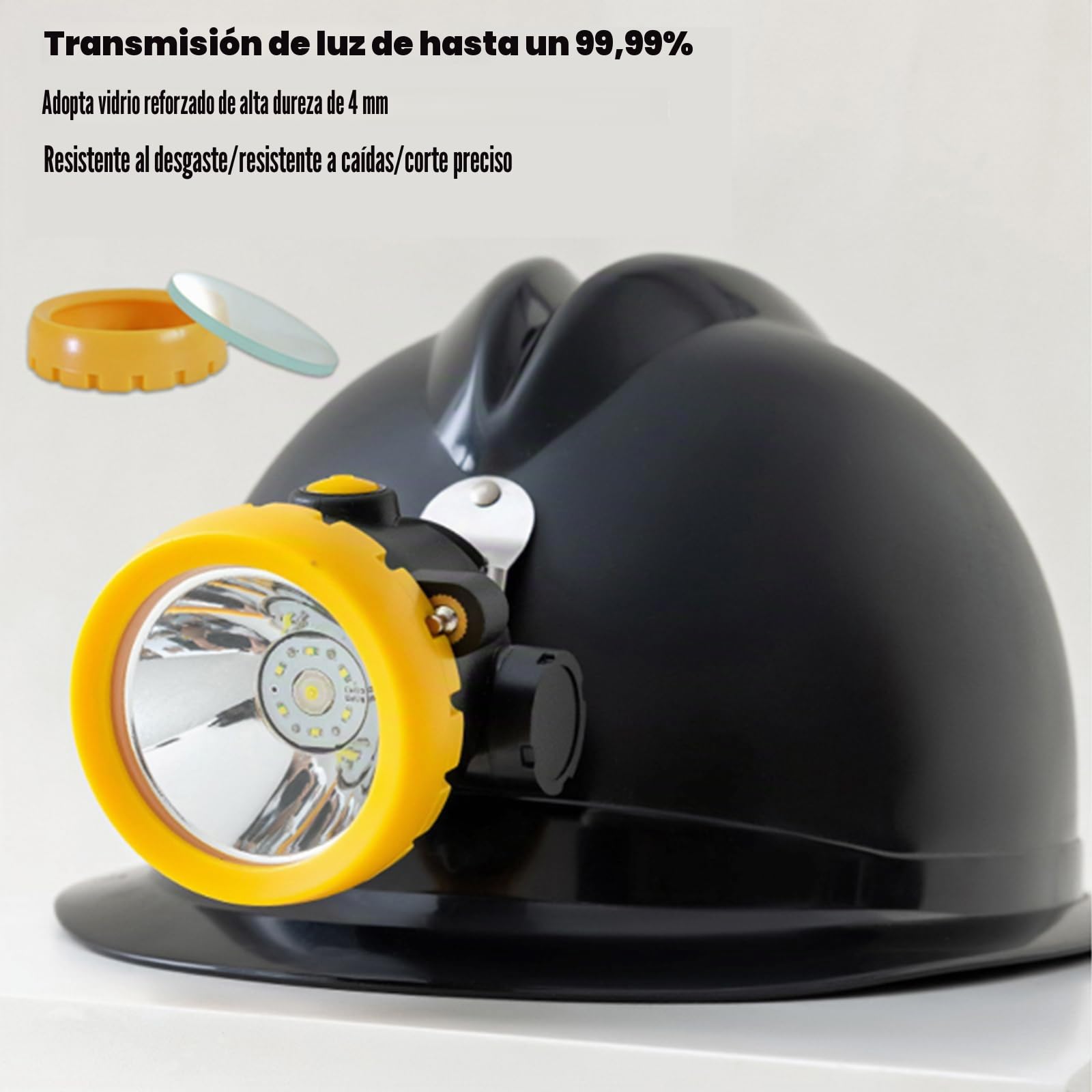 3W Caza led minería Faro, Ultra Brillante Recargable a Prueba de Agua minero luz de Seguridad con Cargador para Senderismo al Aire Libre/Camping/Pesca