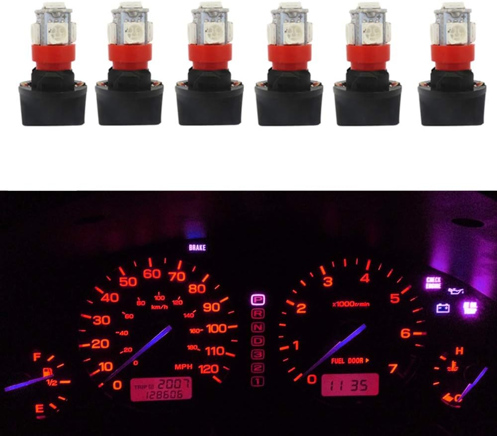WLJH 6Pack T10 168 194 Led Bulb Replacement Instrument Cluster Panel