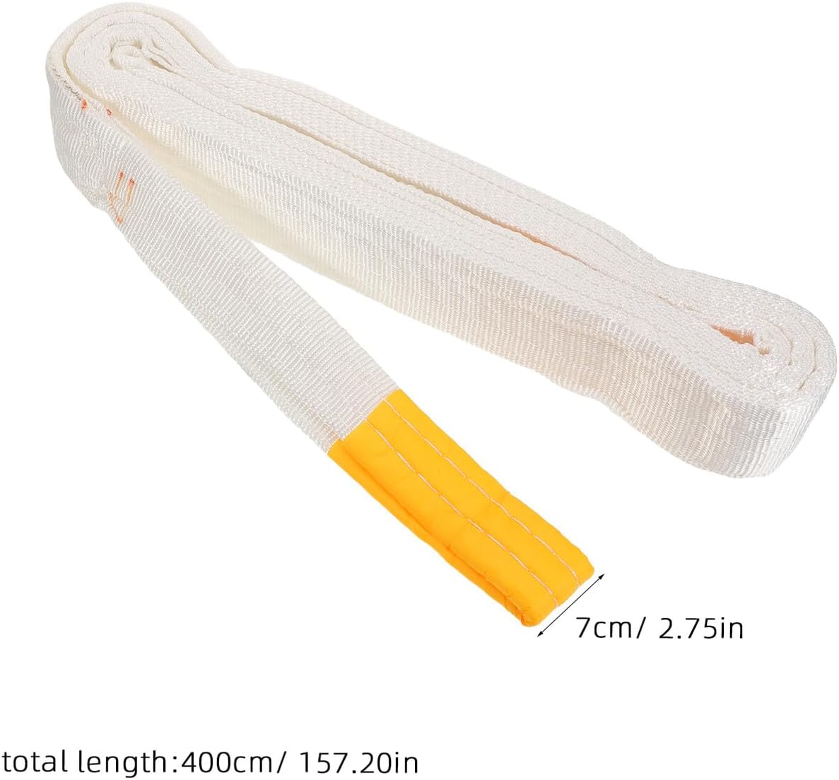 Heavy Duty Tow Strap with Hooks 3 Ton 4 Meter Vehicle Tow Rope for SUV Truck Trailer Emergency Towing Outdoor Use