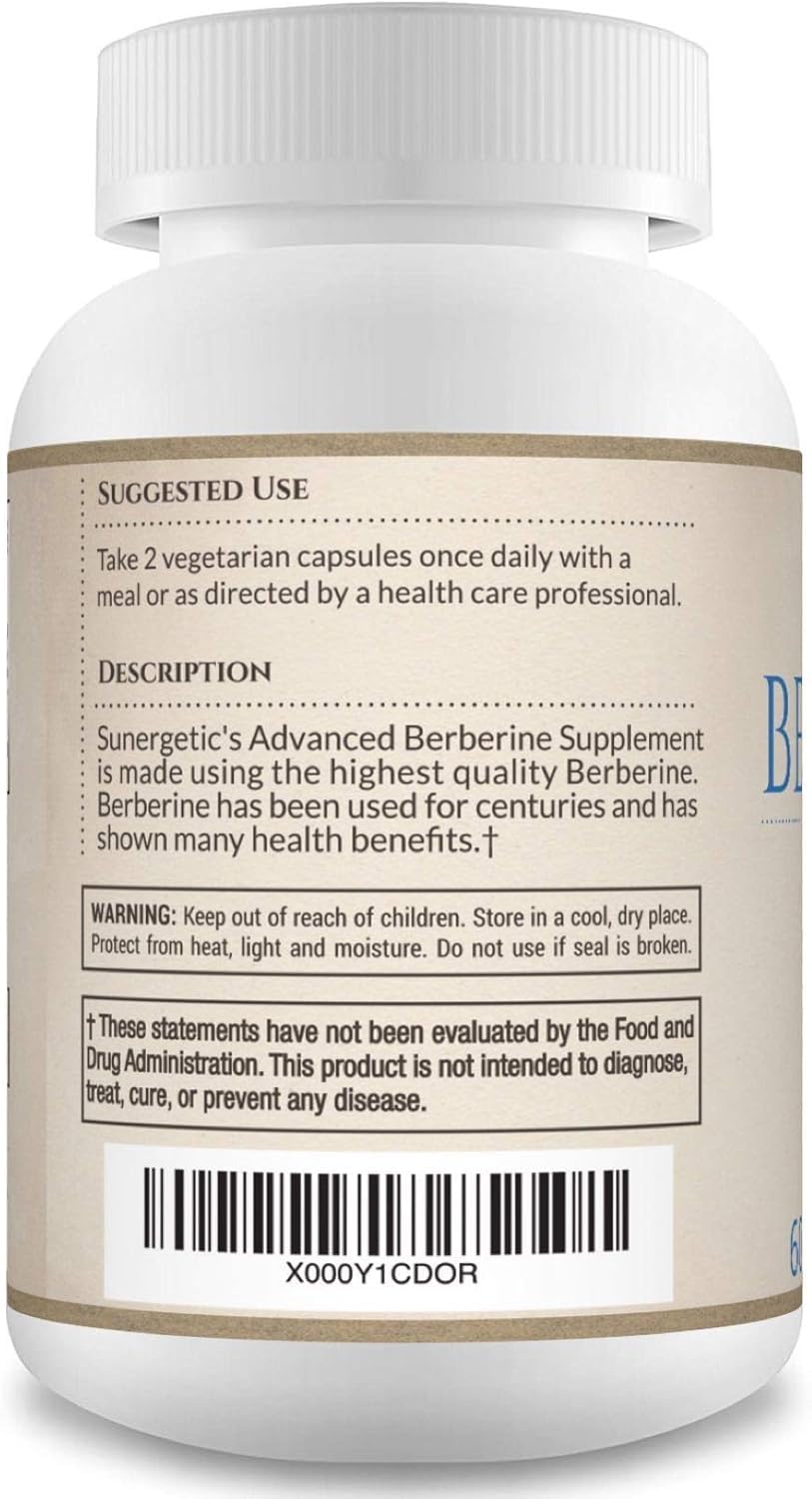 Berberine Supplement, Berberine HCl, 1,200 mg per Serving, 60 Capsules — Amazon image 6