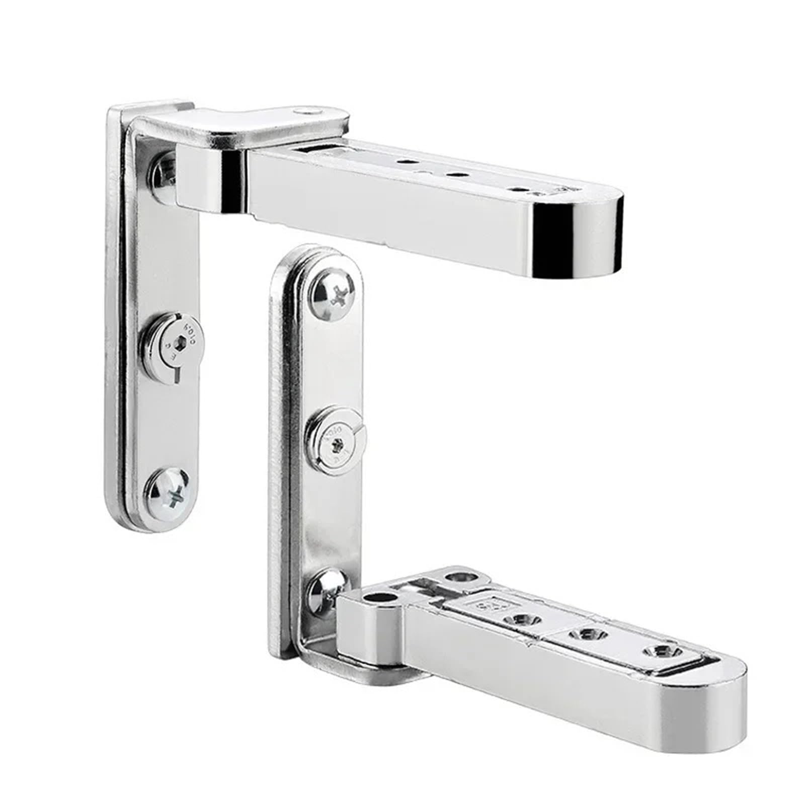 Adjustable Hinges 2Pcs 3D Adjustable Concealed Hinge for Household Invisible Furniture Door Fitting(Silver)