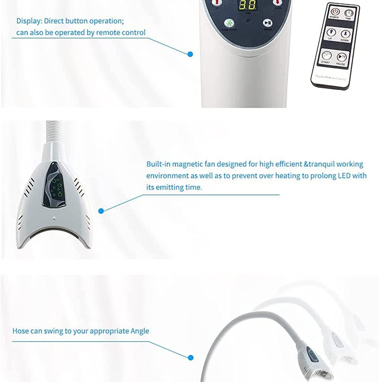 UK Stock YF-666 - Máquina de blanqueamiento dental móvil para blanqueamiento de dientes