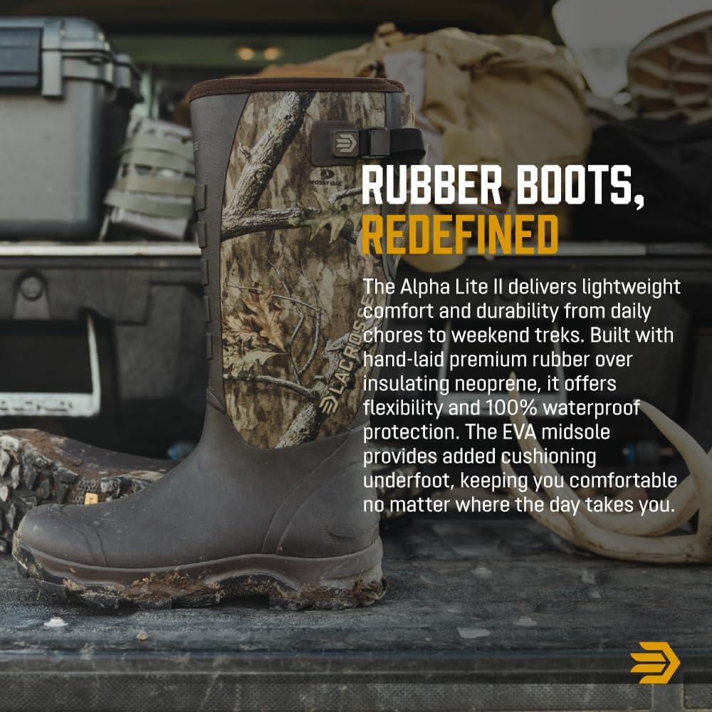 LaCrosse Alpha Lite II CW Men's Waterproof Hunting Boots - Insulated Footwear for Men - Durable & Lightweight - Neoprene Gusset - Thick Cushioning EVA Midsole - Image 6