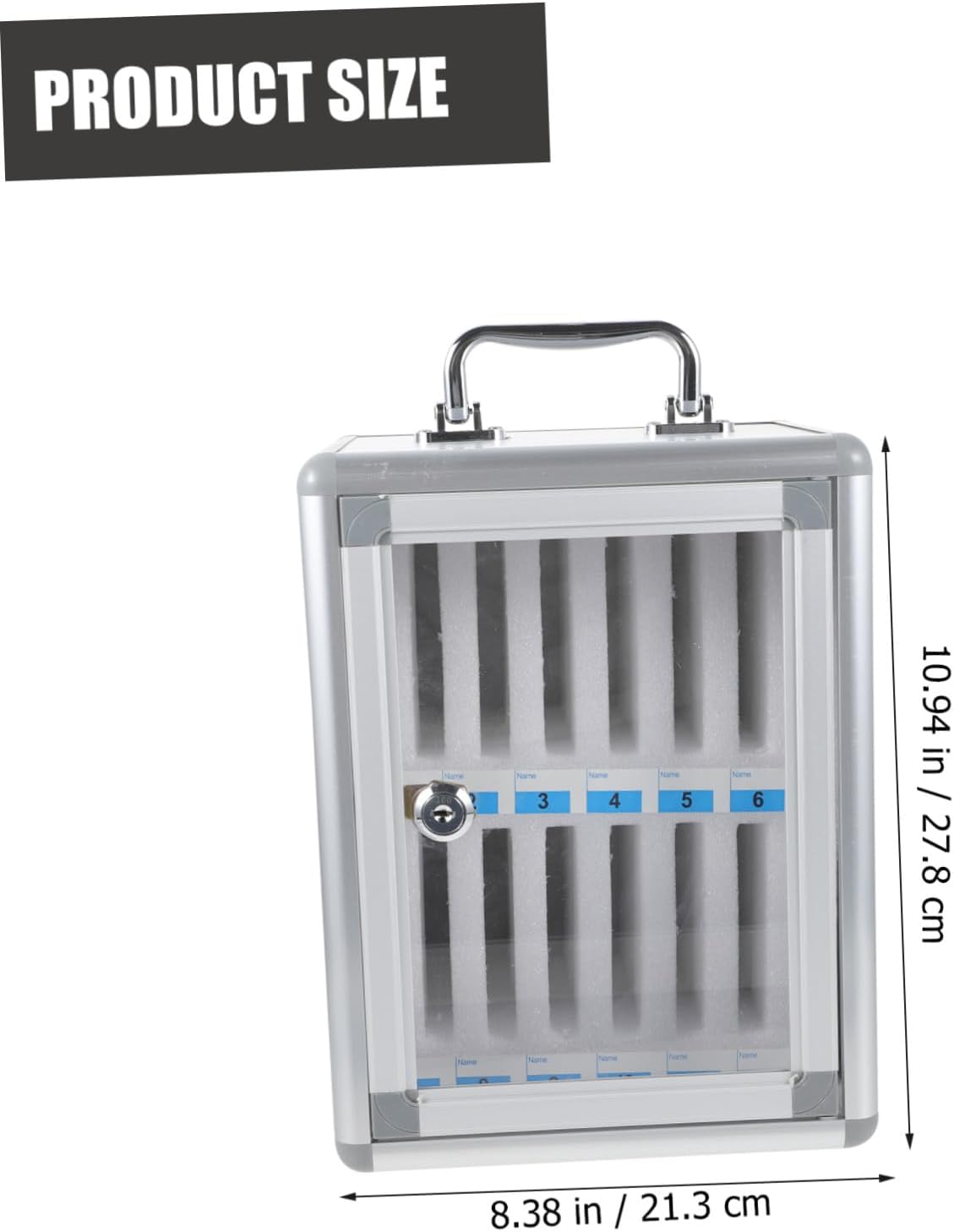 Luxshiny Mobile Phone Holder Cabinet with 12 Slots Lockable Cell Phone Storage Locker Box for Office and School Use for Meeting Rooms and Clubs