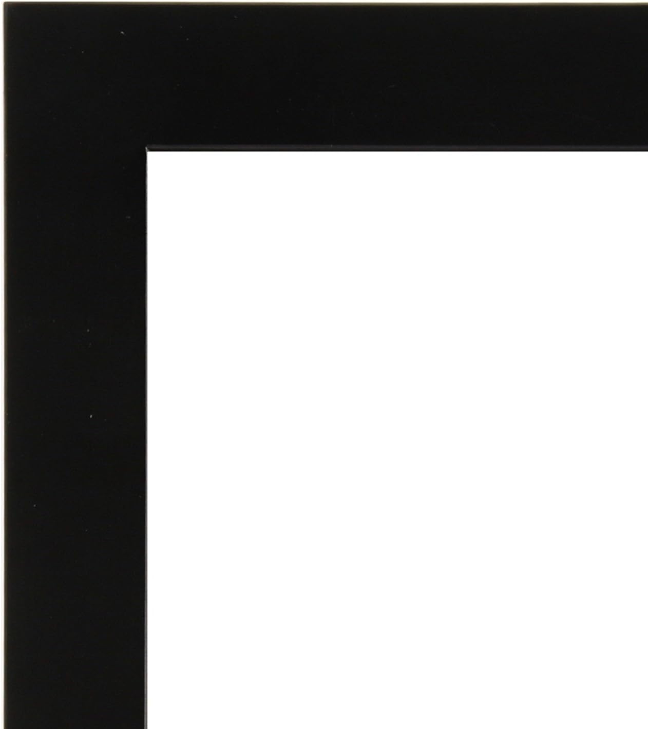 Gallery Solutions 8x10 Black Wall or Tabletop Picture Frame with Double White Mat For 5x7 Image