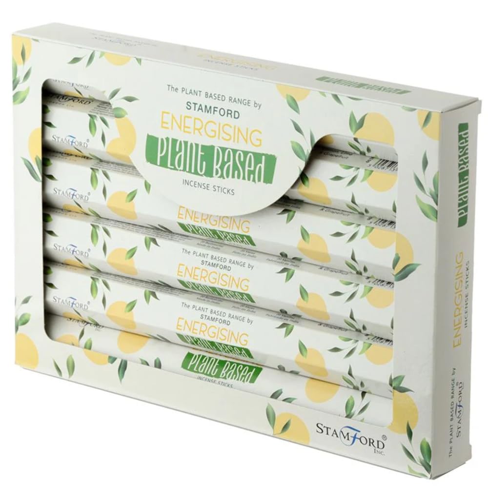 6x Premium Plant Based Stamford Hex Incense Sticks - Energising - Incence Sticks & Cones