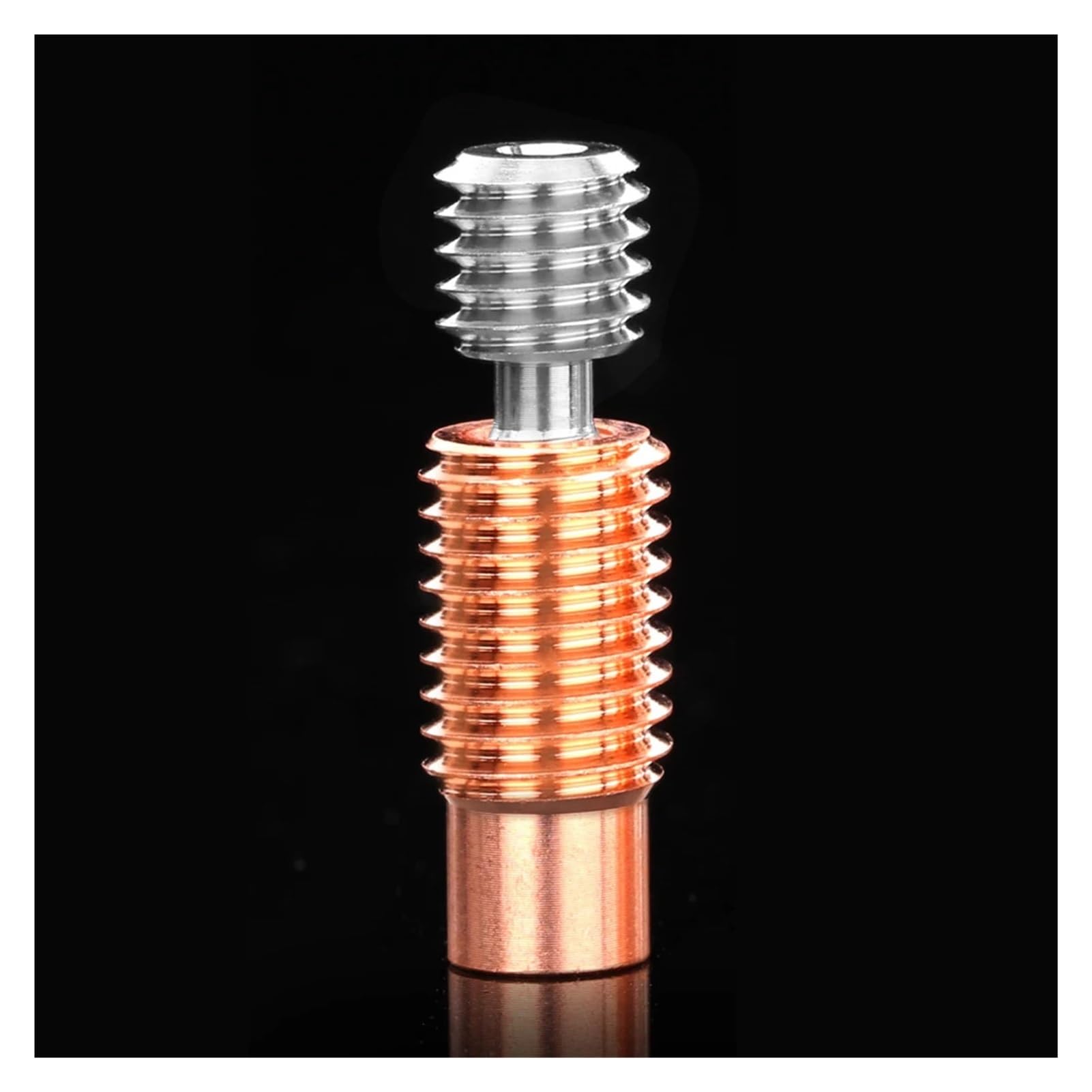 3D-Druckerteile Titanlegierung Bimetall Heatbreak Rotes Kupfer Gewinde Hals M6 V6 Heizblock Düse 1,75 MM(Titanium Throat,10pcs)