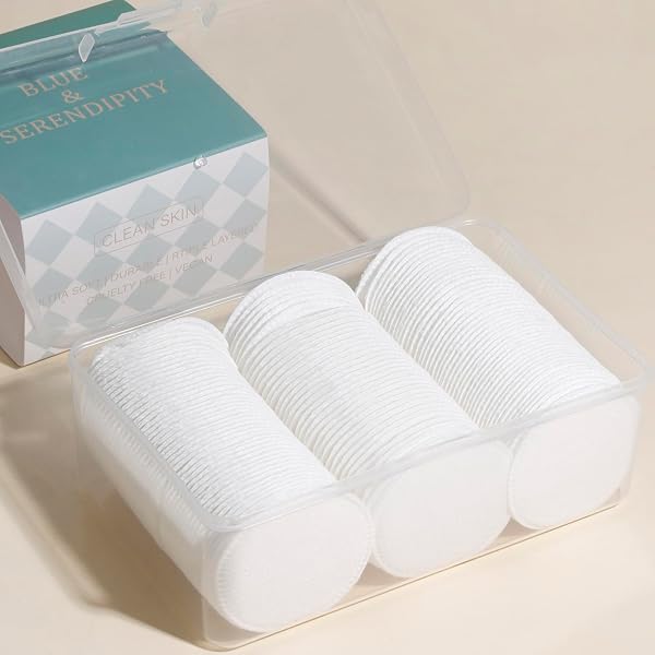120pcs Disposable Cotton Rounds, Hypoallergenic, Round Makeup Remover Pads, 6 * 6cm, for Facial Care, Makeup, Skincare, Home Or Travel, Cotton Pads, Cotton Pads for face, Makeup Remover Pads - 1