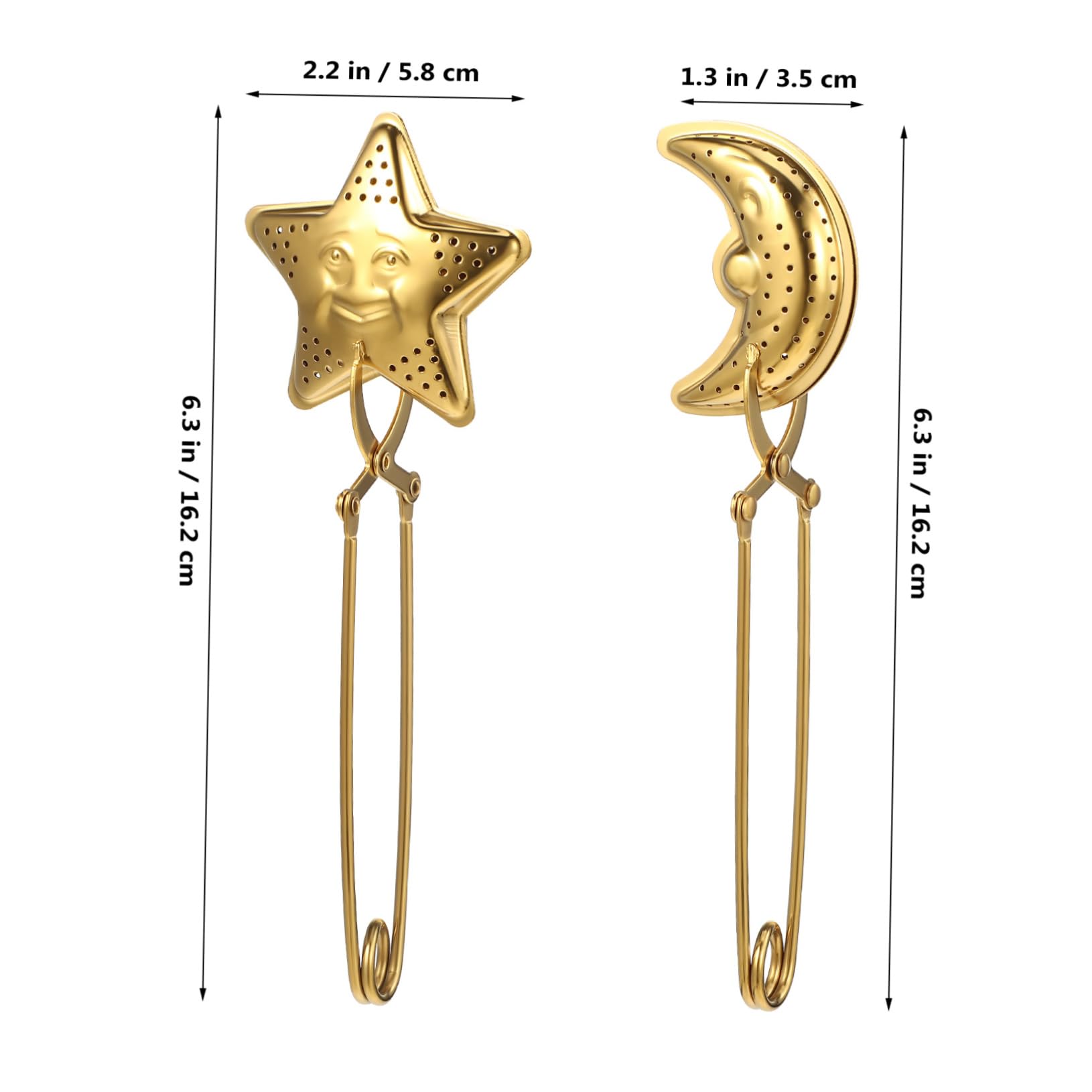 OSALADI Star Drain Infuser 4-Piece Set Stainless Steel Loose Leaf Tea Strainer Perfect for Office Home