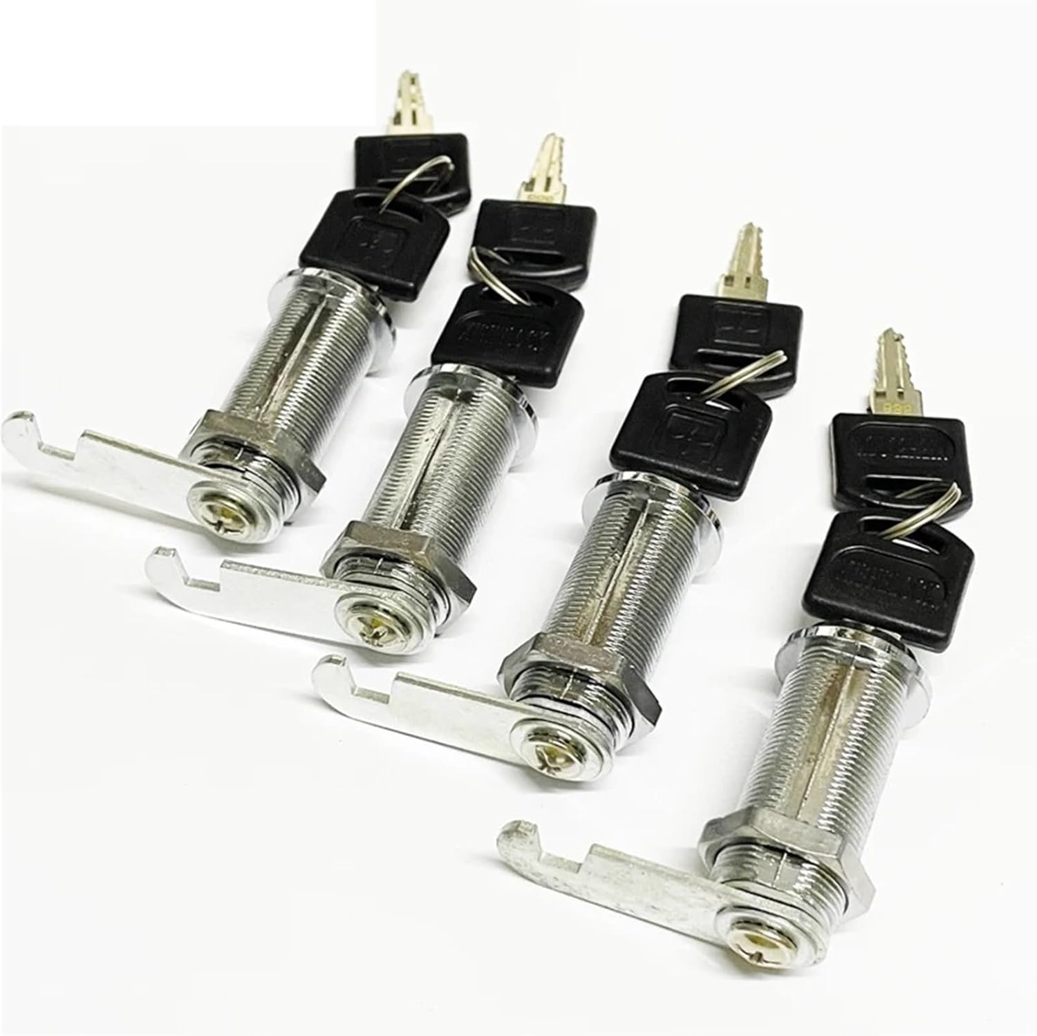 4 Pcs/Bag Drawer Cam Lock with 2 Keys for Door Mailbox Cabinet Tool Box Furniture Hardware HJ03(Key Same X 30mm)