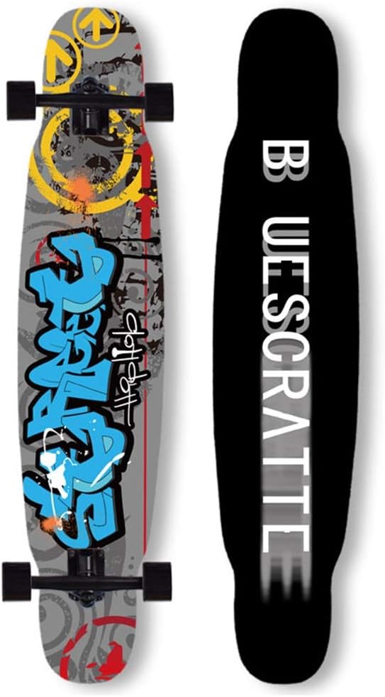 TYXTYX Skateboards Longboard 42-Inch Longboard Skateboard with Drop-Through 8 ply Maple Concave Deck, Assorted Styles for Cruising, Carving, Free-Style and Downhill