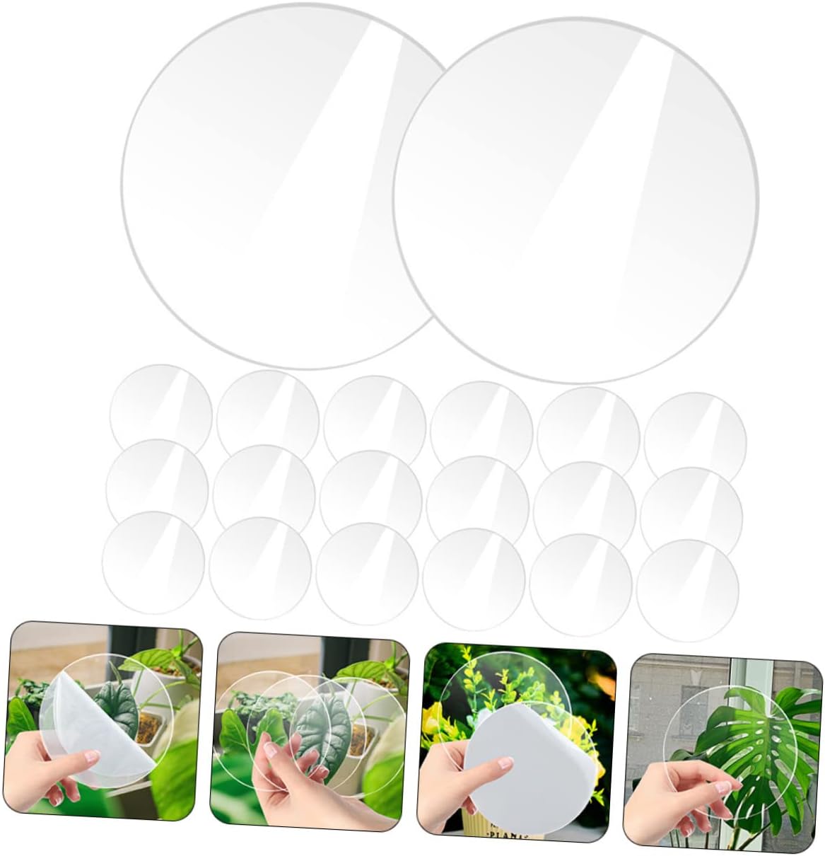OHPHCALL 20pcs Clear Acrylic Discs Transparent Blanks for Crafts Thickness for Decoration and Projects Lightweight and Versatile Acrylic Rounds