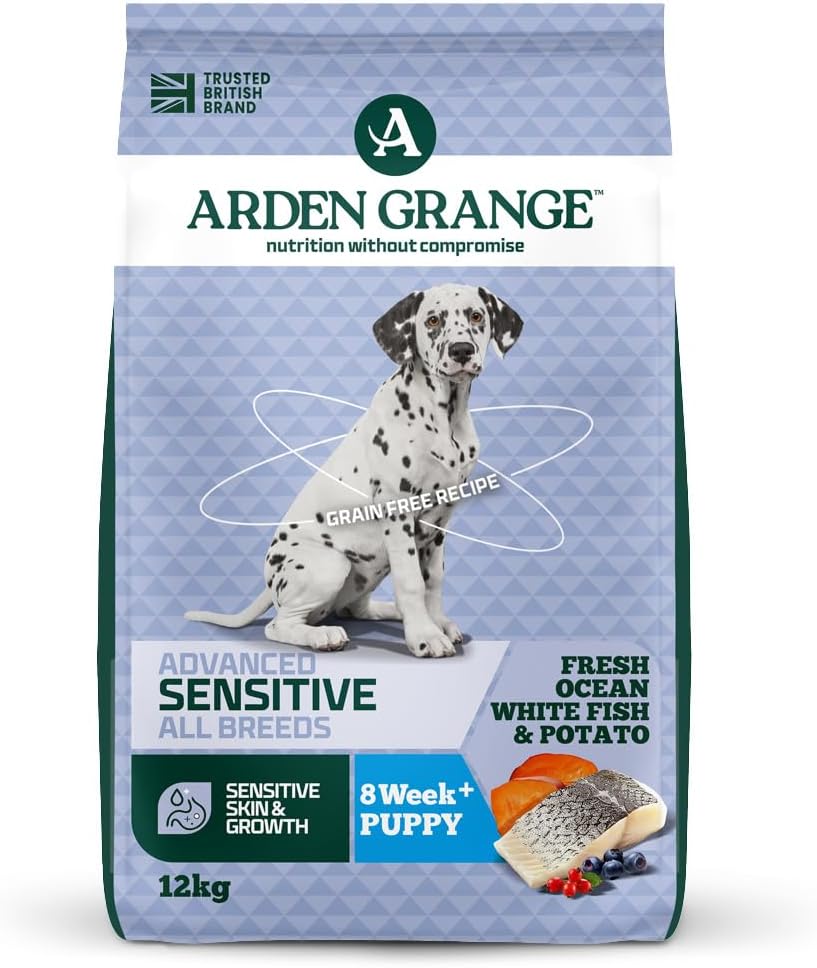 Sensitive Puppy/Junior Dry Dog Food Grain Free Ocean White Fish and Potato, 12 kg
