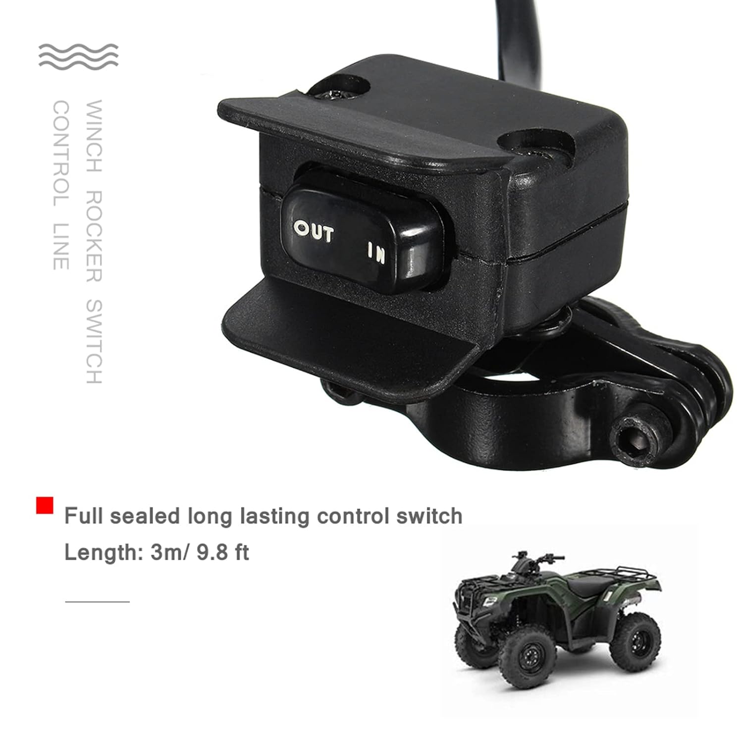 MDEOOSKY 12V ATV/UTV Winch Rocker Thumb Switch Kit – Universal Replacement for Badland, Viper, Runza, Venom, Eagle, Champion, KFI, WARN, Ramsey & Superwinch