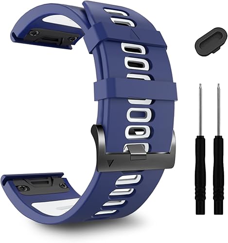 Correas deportivas de silicona suave compatibles con Garmin Epix Pro 2.008 inTactix 7 ProFenix 6X ProFenix 5X PlusEnduro 2Descent Mk2iMk3i 2.008 in
