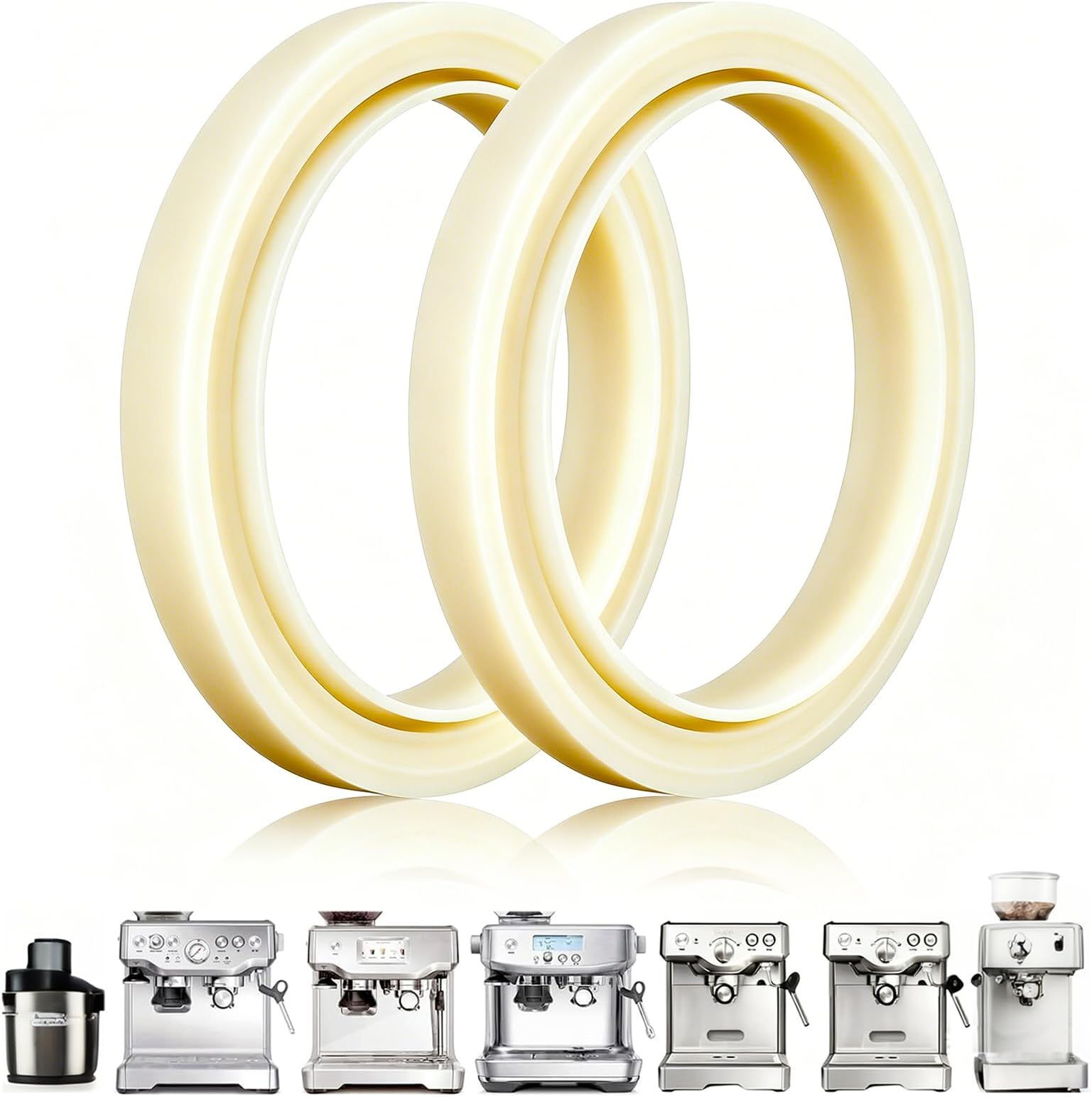 Dianrui 2PCS 54mm Silicone Steam Ring for Breville Espresso Machine Accessories BES870xl/878/860/880/810/840/450/500 Espresso Accessories Grouphead Gasket Replacement Part