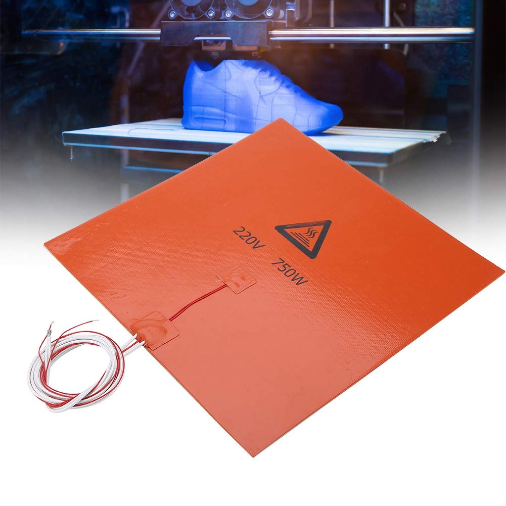 Tbest Accesorios para Impresoras 3D Almohadilla Térmica de Cama Caliente de Silicona, Accesorios para Impresoras 3D Impresora, Escáner y Accesorios (220v 750w 300 * 300mm)