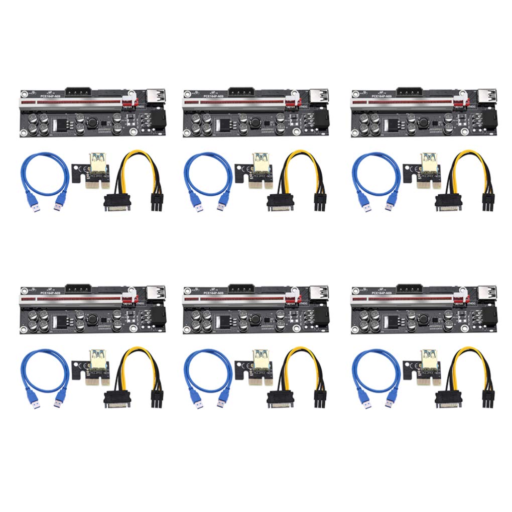 PCIE Riser【VER 009S Plus】 1X to 16X Graphics Extension for GPU Mining Powered Riser Adapter Card, 60