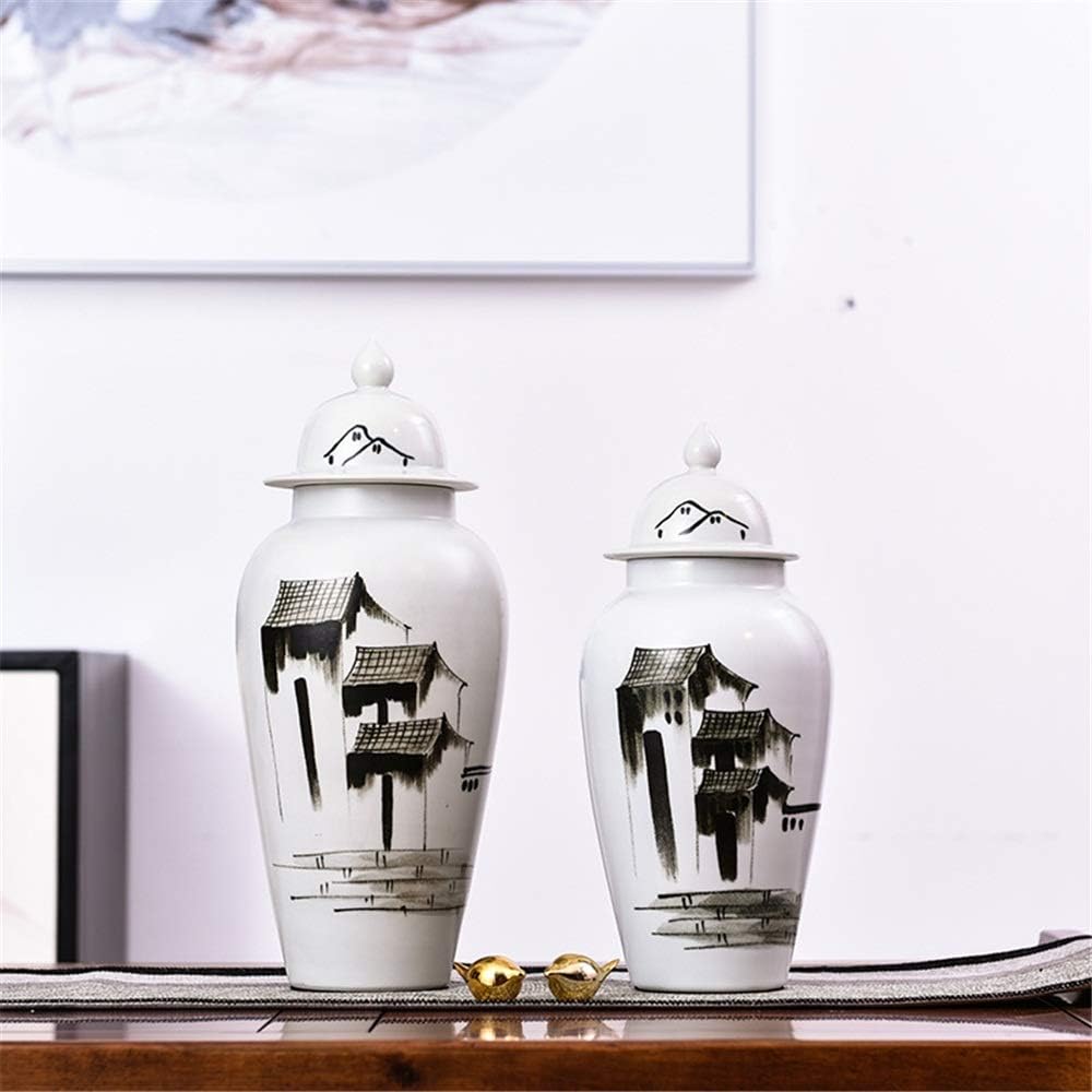 Flower vases 2pcs Ceramic Flower Vase Home Decor Vase and Table Vase for Friends and Family Flower vases with Flowers Decorative (Color Size : Free) Free