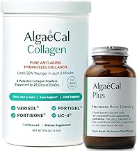 ALGAECAL Calcium & Collagen Bundle – Hydrolyzed Collagen Complete with Clinically-Supported Verisol, Fortibone & Fortigel, Plus Vitamin D3, K2, Magnesium & Trace Minerals for Bone Health & Anti-Aging