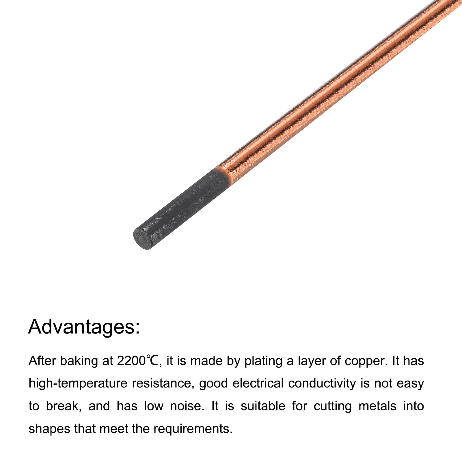 PATIKIL 20pcs 5mmx355mm(3/16"x14") Carbon Arc Air Gouging Rods Copper Graphite Coated Gouging Electrode Rods for Welding - Image 4