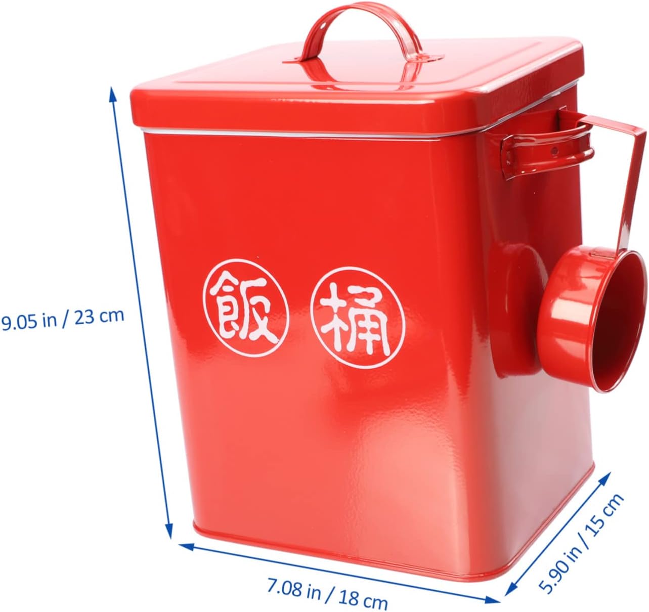 Pet Food Storage Container Sealed Food Bucket for Cats and Dogs Capacity Red Design for Freshness