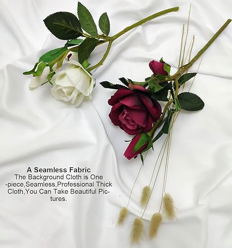 Miniatura 6 de 4.9×9.8ft White Seamless Fabric Backdrop,Thicken, Screen Backdrop,Polyester Material Background Cloth for Photography,Video and Televison,Good