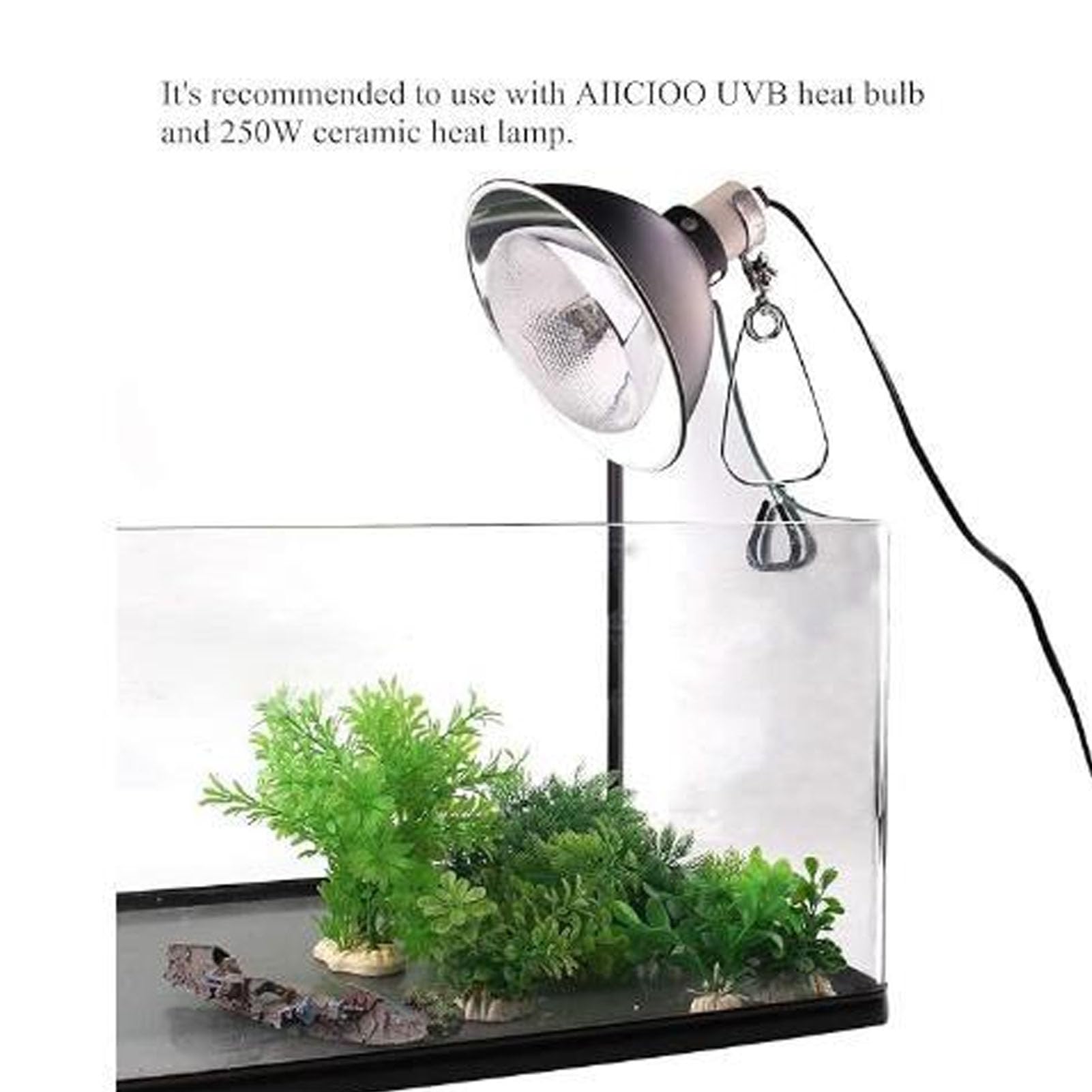 Lámpara de Calor para Reptiles, Lámpara de Luz para Reptiles UVB UVA de 300 W para Tortuga (Enchufe europeo 220V)